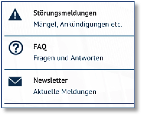 Info - und Kontaktboxen